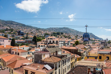 Obraz premium Funchal Madeira Gondola Town