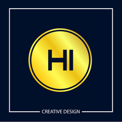 Initial Letter HI Logo Template Design