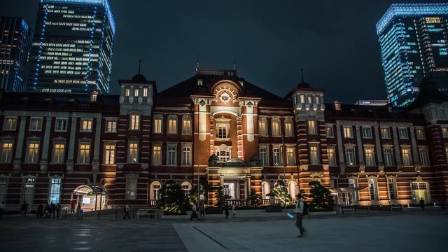 東京駅夜景 ハイパーラプス