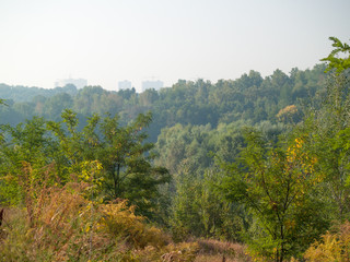 Kyiv early sunny morning lakes