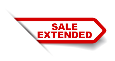 red vector banner sale extended