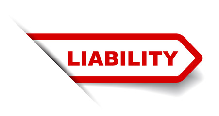 red vector banner liability