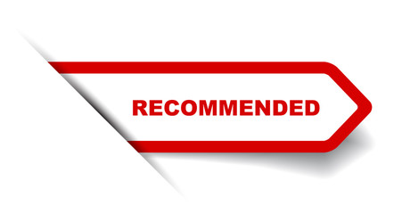 red vector banner recommended
