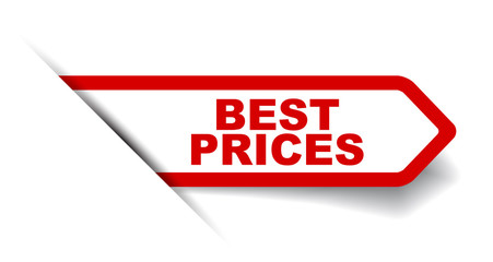 red vector banner best prices