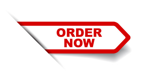red vector banner order now