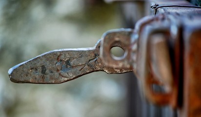 Fototapeta na wymiar Old rusty lock