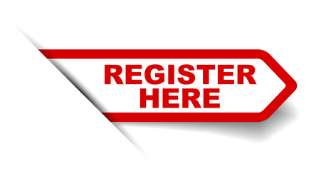 red vector banner register here