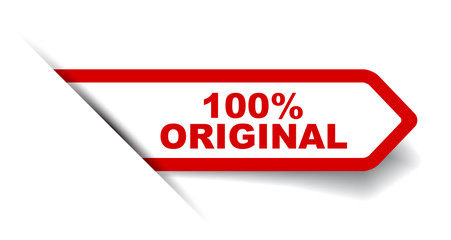red vector banner 100% original