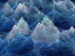 abstract fractal mountains