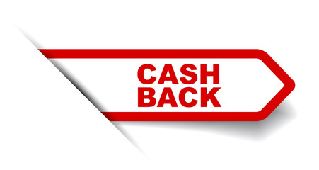 red vector banner cash back