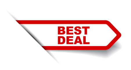 red vector banner best deal