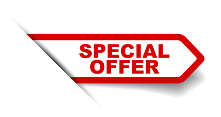 red vector banner special offer