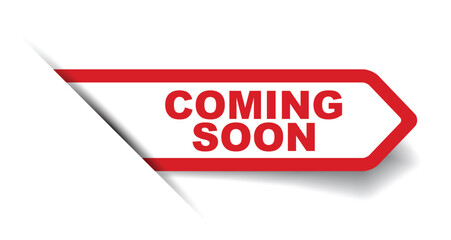 red vector banner coming soon
