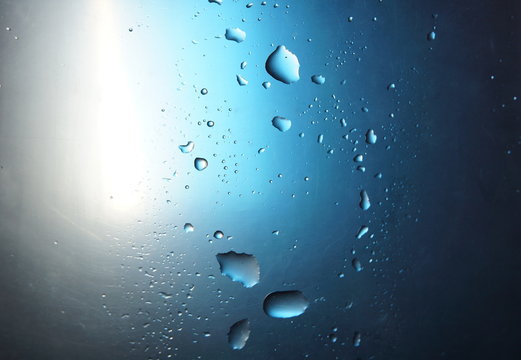 abstract water drop blue light spot background