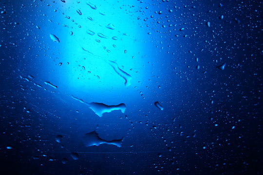 abstract water drop blue light spot background