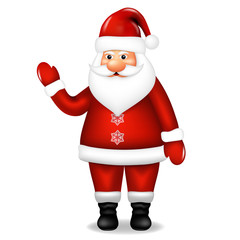 Realistic Santa Claus, isolated on white background.