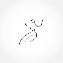 woman shape icon vector