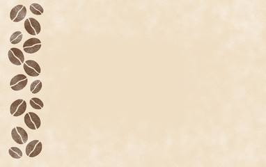 Elegant background with coffee beans and copy space