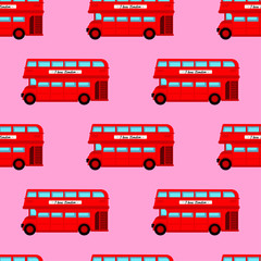 Abstract seamless london pattern for girls or boys. Creative vector background with bus, england, london. Funny pattern for textile and fabric. Fashion england style. Colorful bright picture