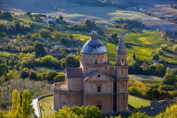 Naklejka premium Church in Montepulcioano, Tuscany