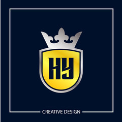 Initial Letter HY Logo Template Design