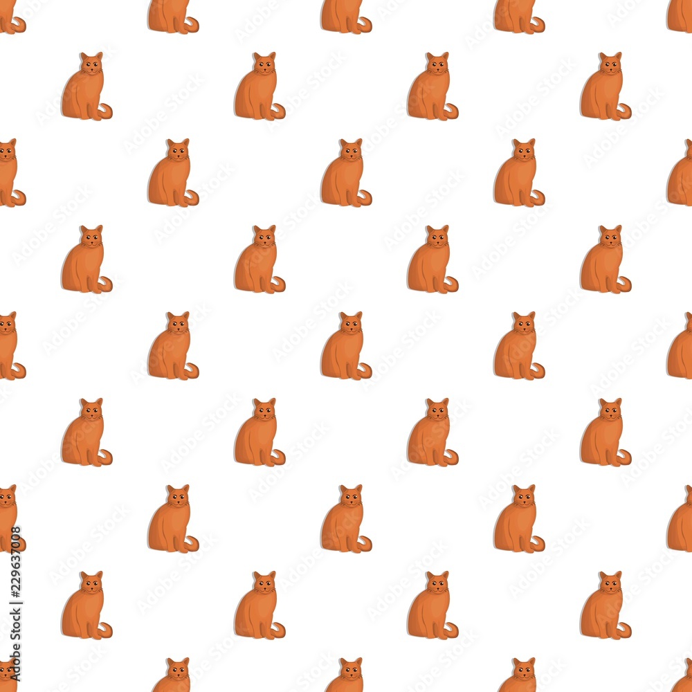 Poster orange cat pattern seamless repeat background for any web design