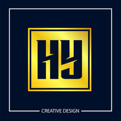 Initial Letter HY Logo Template Design