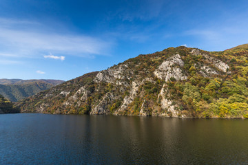 Fototapeta na wymiar Amazing Autumn ladscape of The Krichim Reservoir, Rhodope Mountains, Plovdiv Region, Bulgaria