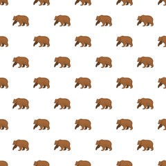 Brown bear pattern seamless repeat background for any web design