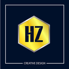 Initial Letter HZ Logo Template Design