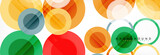 Abstract colorful geometric composition - multicolored circle background