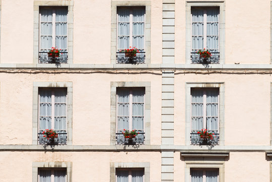 Windows in a facade