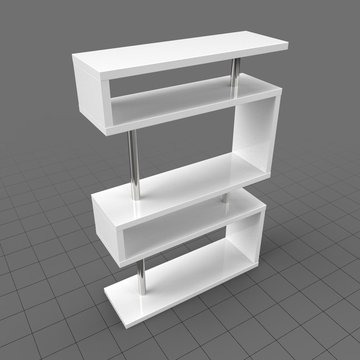 Modern white bookshelf