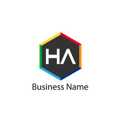 Initial HA Letter Logo Design