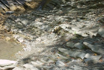 water and stones