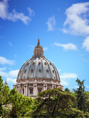 Ornate Dome of Saint Peters Basilica