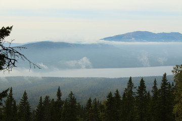 Fototapeta na wymiar Ural mountains. Lake Zyuratkul. Landscape. Background.