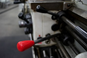 Naklejka premium Machinery industry background, craft turning metal cutting machines.