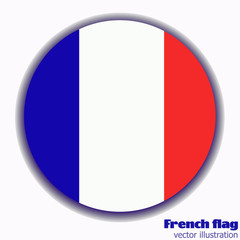 Button with flag of France.