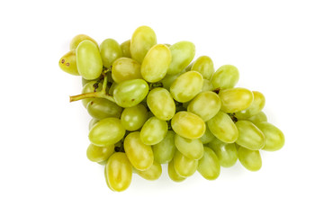 green grapes isolated on the white background
