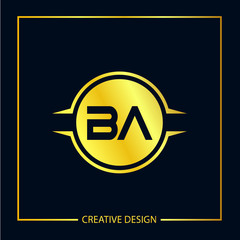 Initial Letter BA Logo Template Design