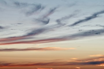 Orange Cirrus Sunset