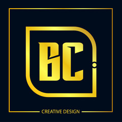 Initial Letter BC Logo Template Design