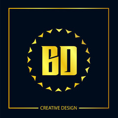 Initial Letter BD Logo Template Design