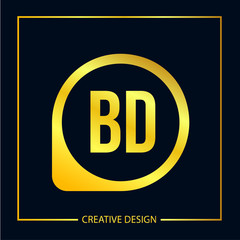 Initial Letter BD Logo Template Design