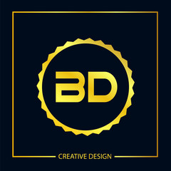 Initial Letter BD Logo Template Design