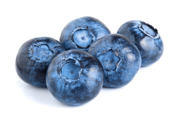 fresh ripe blueberry isolated on white background