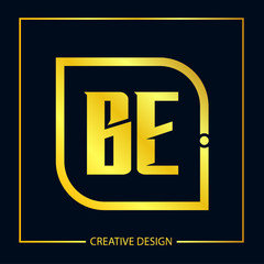Initial Letter BE Logo Template Design