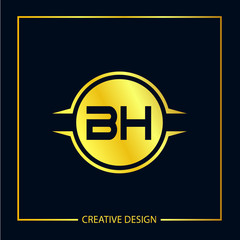 Initial Letter BH Logo Template Design