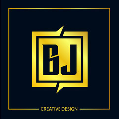 Initial Letter BJ Logo Template Design